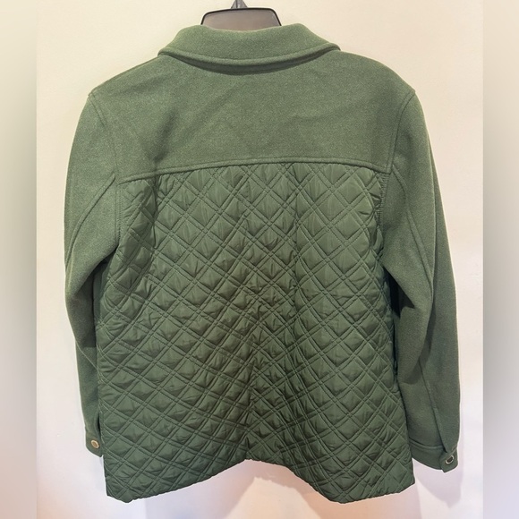 Isaac Mizrahi Women's Jacket S Estate Mixed Media Quilted Green - Picture 4 of 8